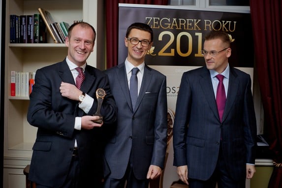 od lewej: Wolfgang Lackner (Jaeger-LeCoultre), Tomasz Kiełtyka, Dariusz Chlastawa.