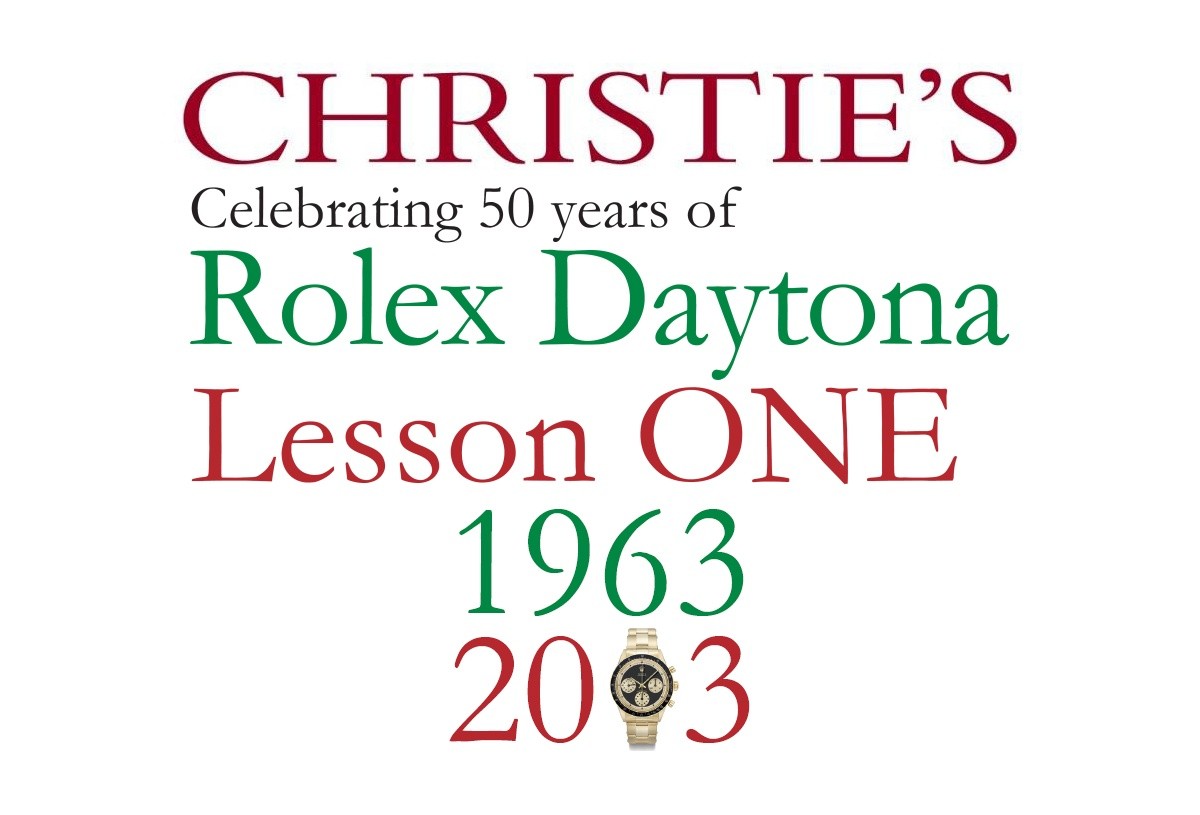 Rolex Daytona "Lesson ONE"