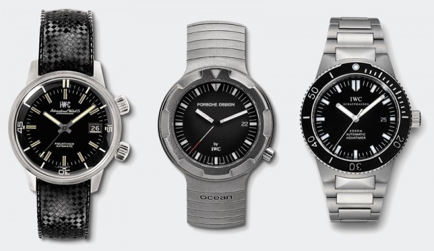 od lewej: Aquatimer 1967, Ocean 2000 i GST