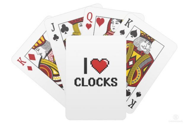 Karty do gry I love clocks