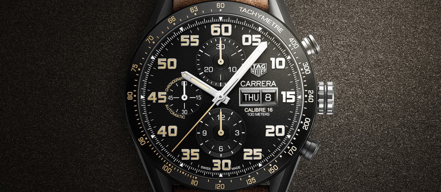 TAG Heuer Carrera Calibre 16 Day-Date Chronograph Black Titanium