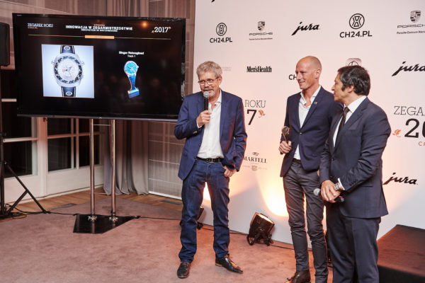 Zegarek Roku 2017 - (od lewej) Jean-Marc Wiederrecht (Agenhor), Marco Borraccion (Singer), Miguel Seabara
