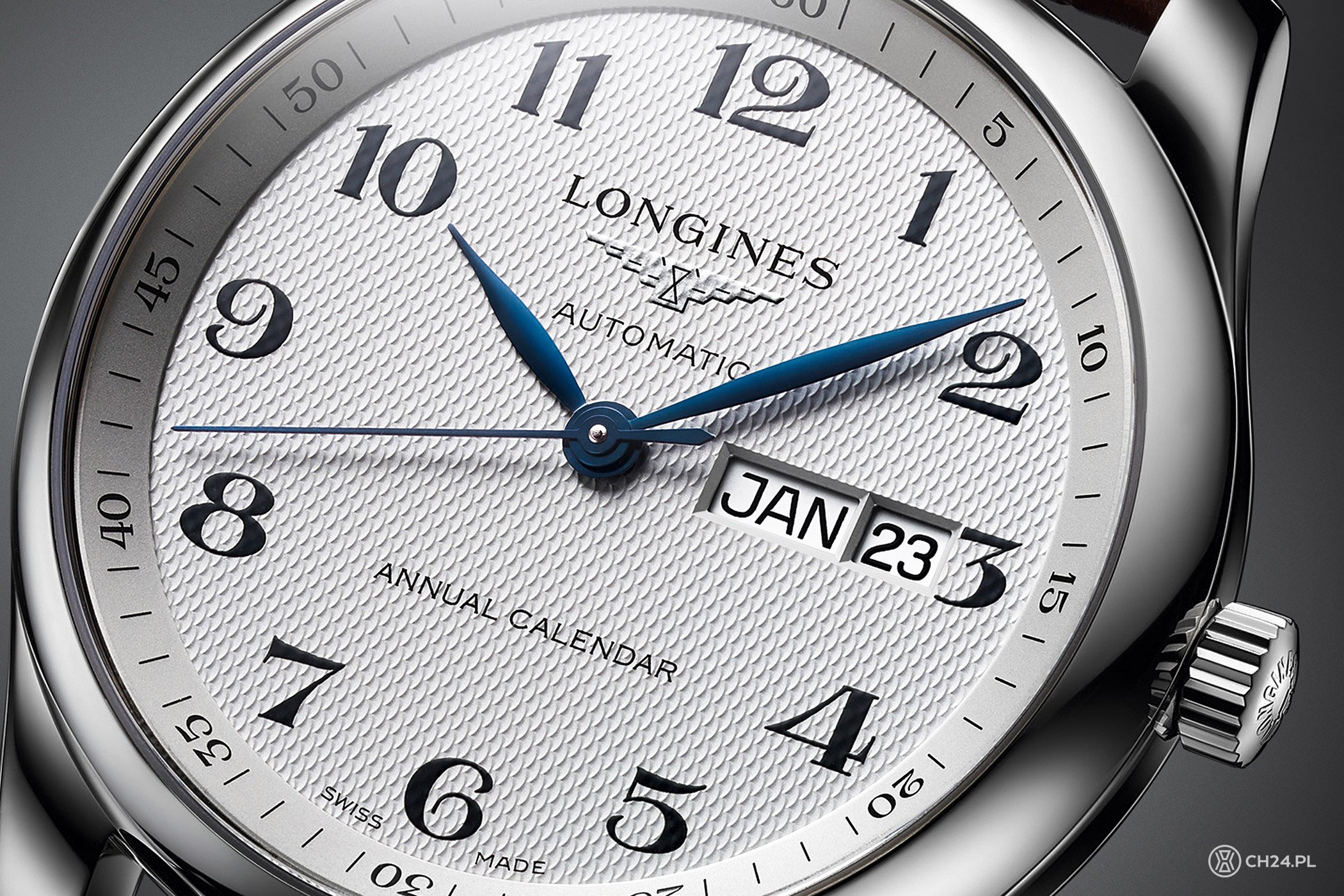 Longines Master Annual Calendar zegarek z rocznym kalendarzem