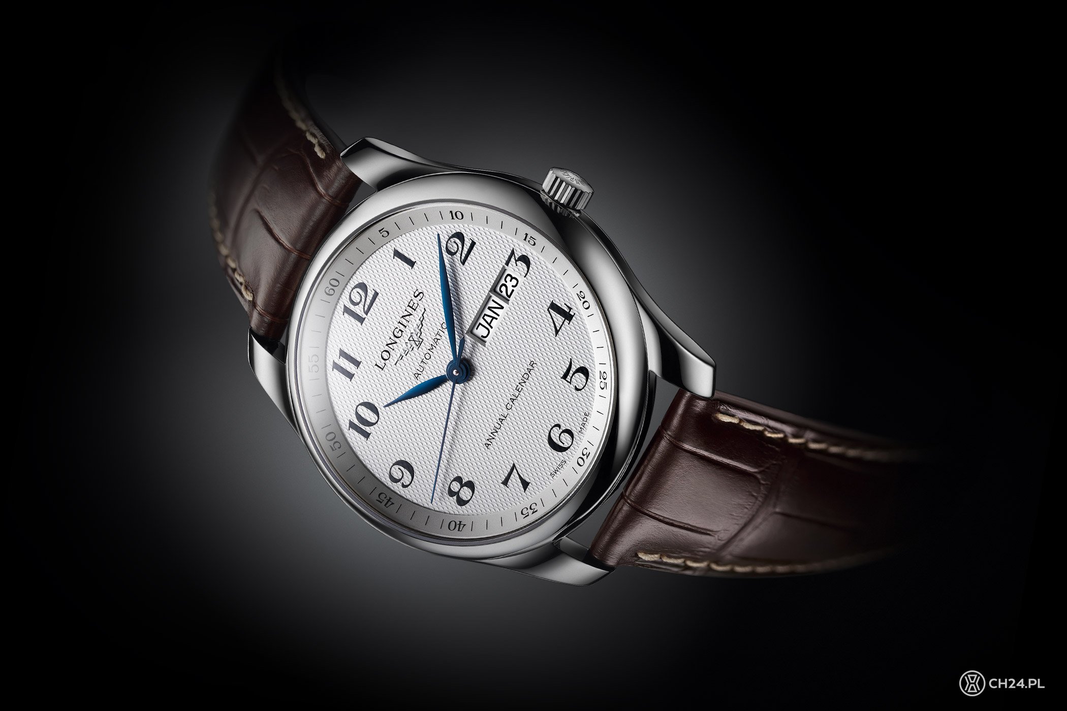 Longines Master Annual Calendar zegarek z rocznym kalendarzem