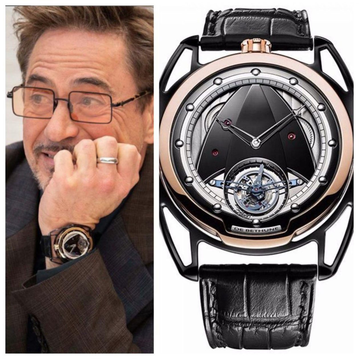 Robert Downey Jr. and De Bethune / photo: forbes.com