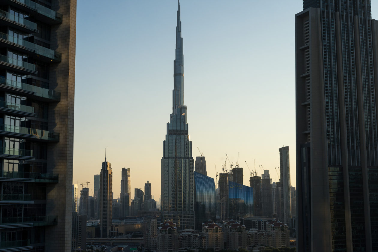 Dubai, widok na Burj Khalifa