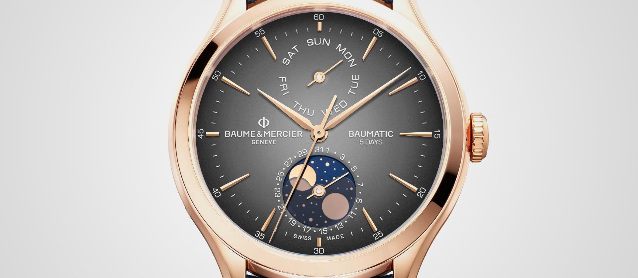 Baume & Mercier Clifton Baumatic Day-date Moon Phase