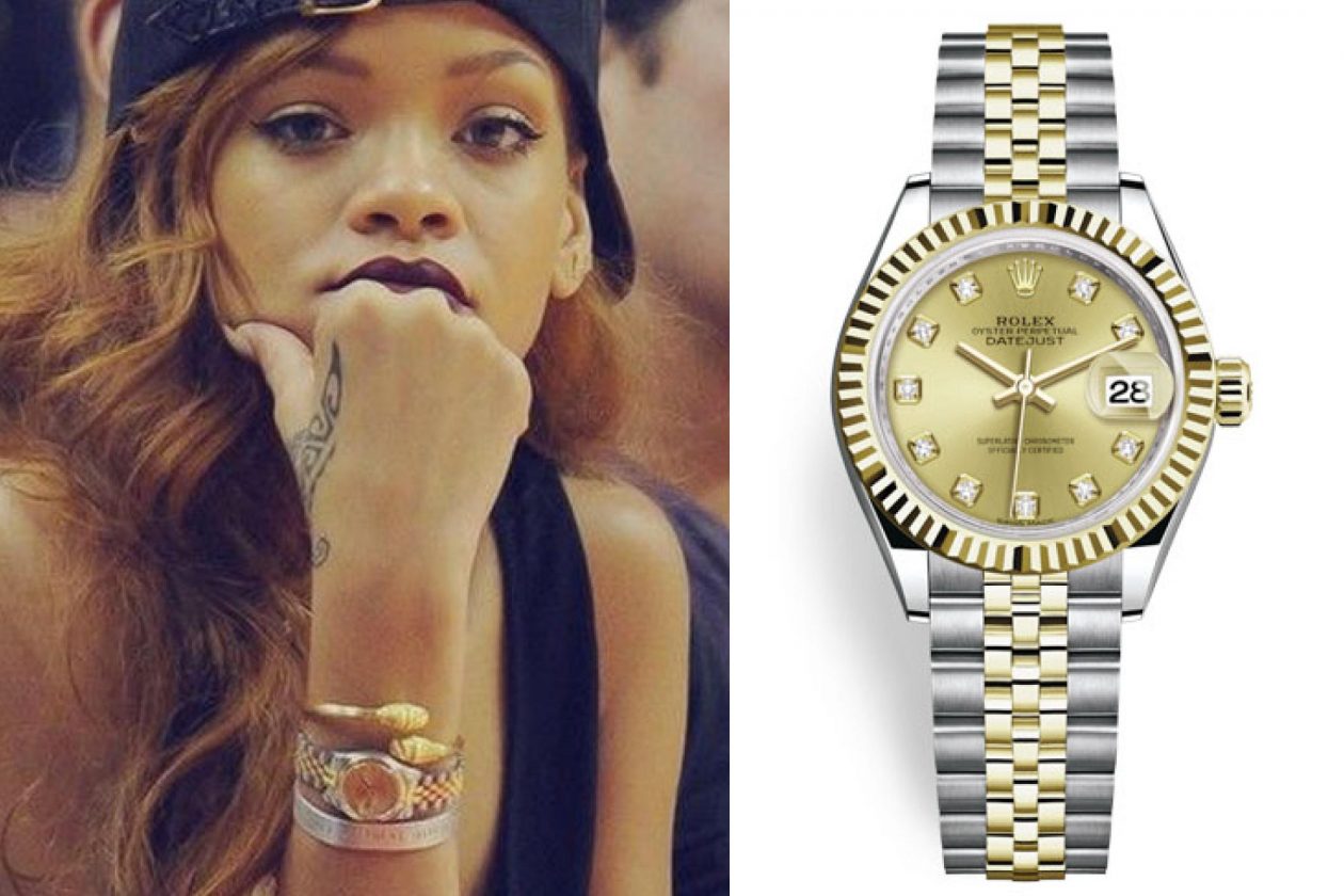 Rihanna and Rolex Datejust / foto: wcelebs.com