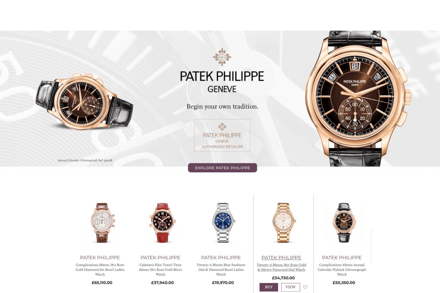 Zegarki Patek Philippe dostępne w sprzedaży online