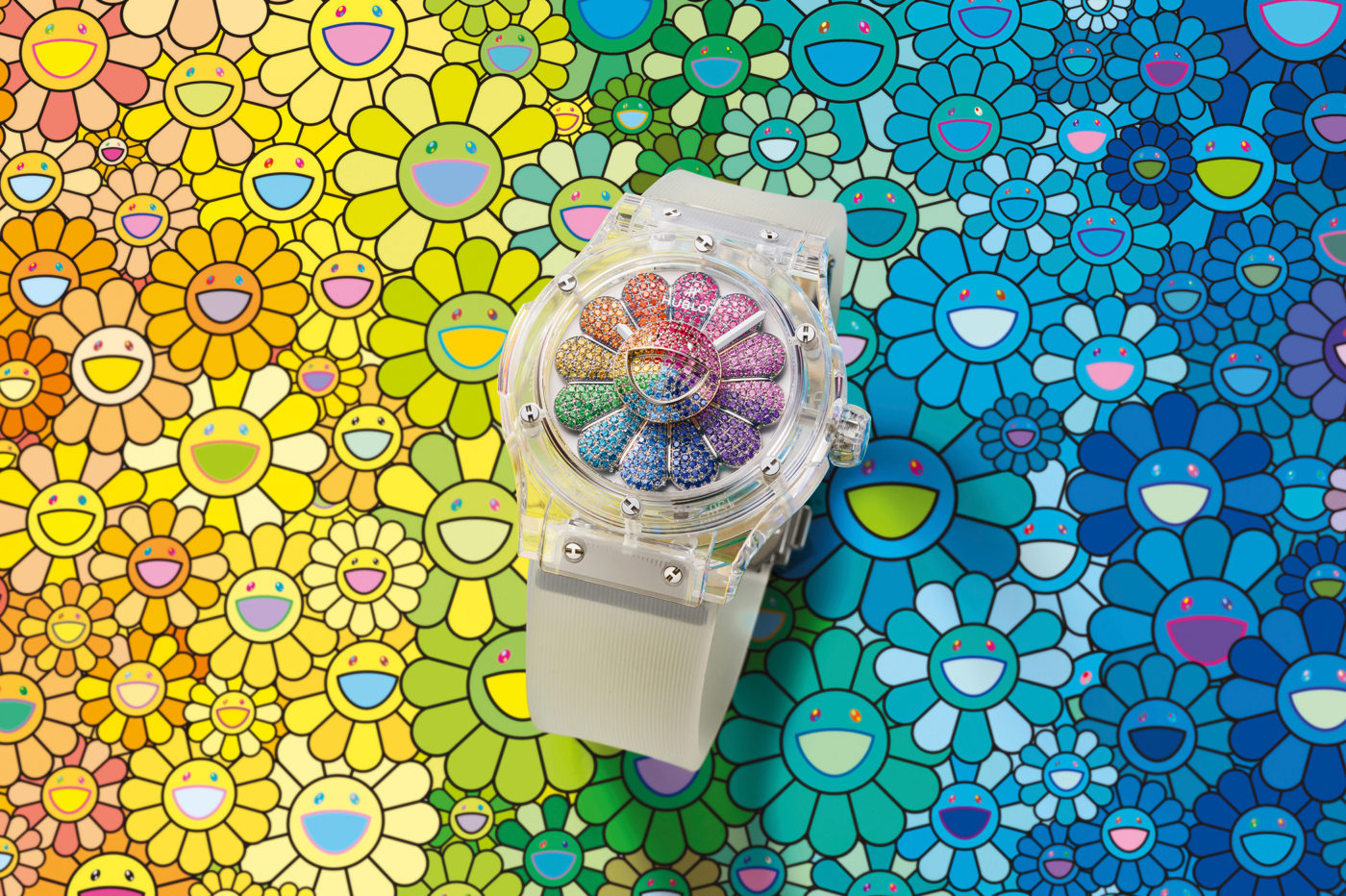 Zegarki damskie Hublot Classic Fusion Takashi Murakami Sapphire Rainbow [dostępność, cena]