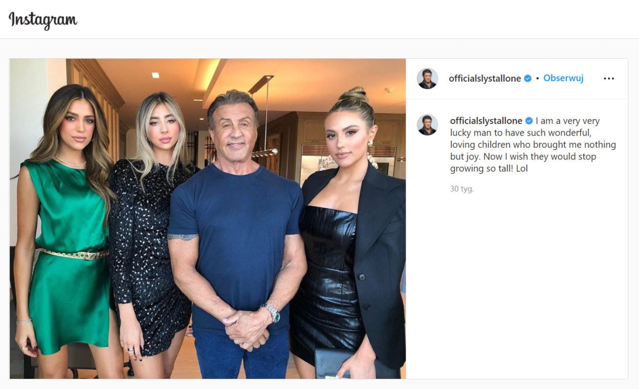 Sylvester Stallone & Rolex / foto: Instagram