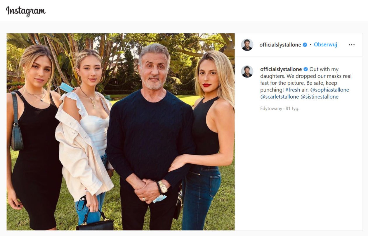 Sylvester Stallone & Rolex / foto: Instagram