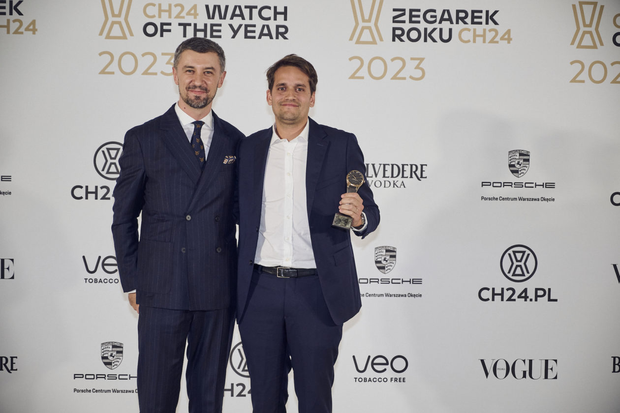 od lewej: Tomasz Kiełtyka (CH24) i Baptiste Deheunynck (TAG Heuer Area Sales Manager Eastern & Southern Europe)