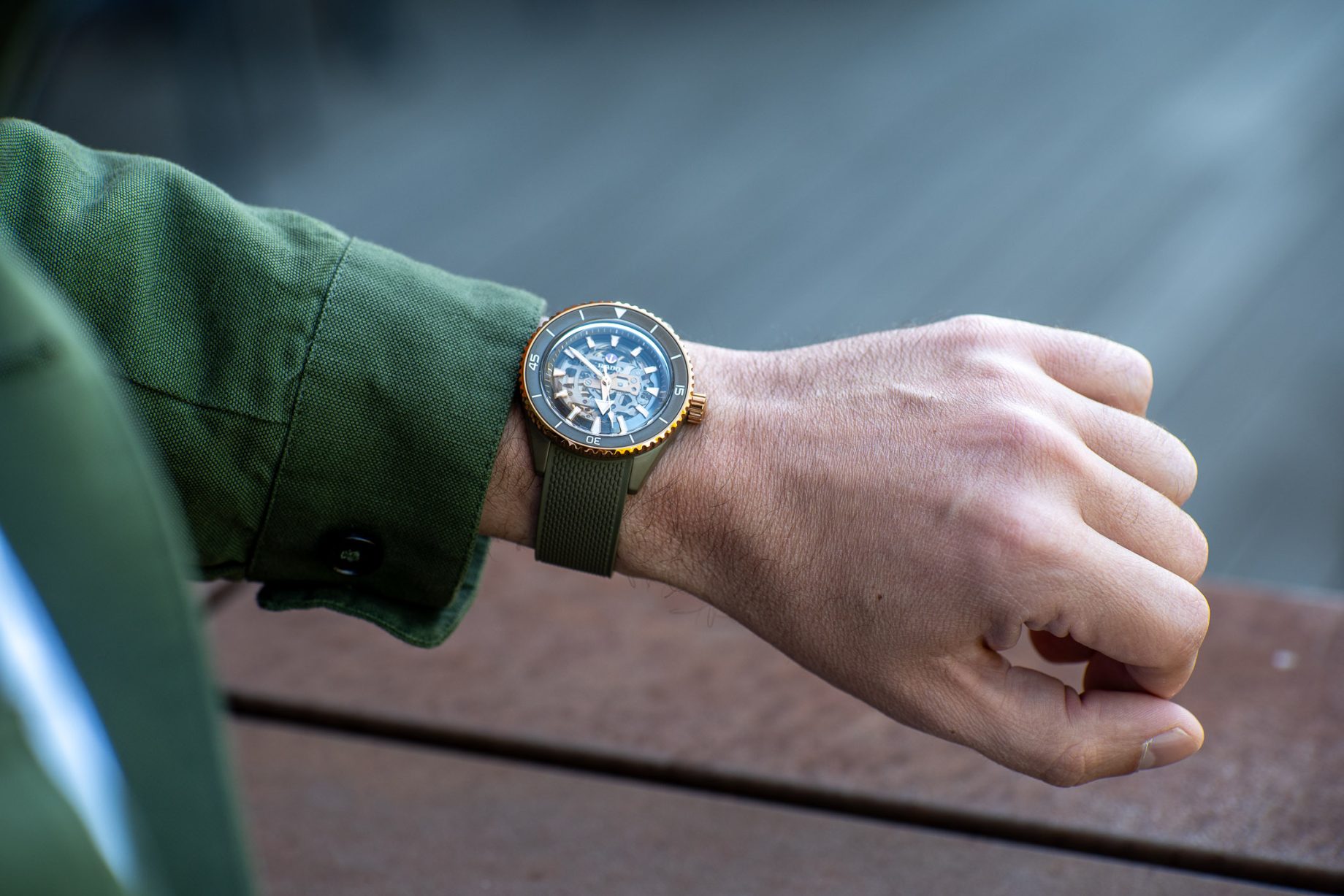 Rado Captain Cook High-Tech Ceramic Skeleton Olive-Green