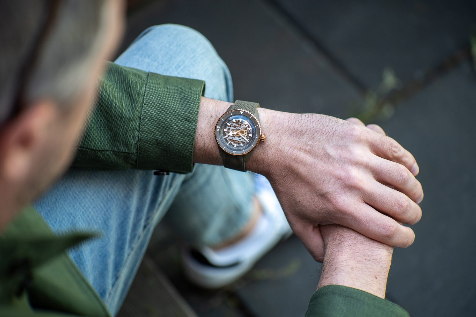 Rado Captain Cook High-Tech Ceramic Skeleton Olive-Green