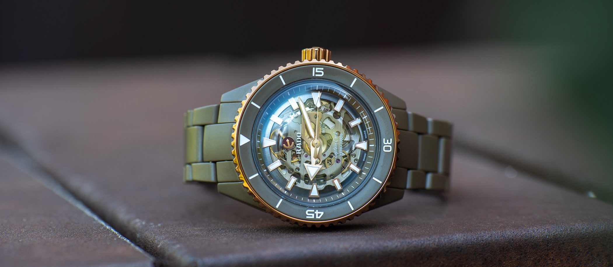 Rado Captain Cook High-Tech Ceramic Skeleton Olive-Green