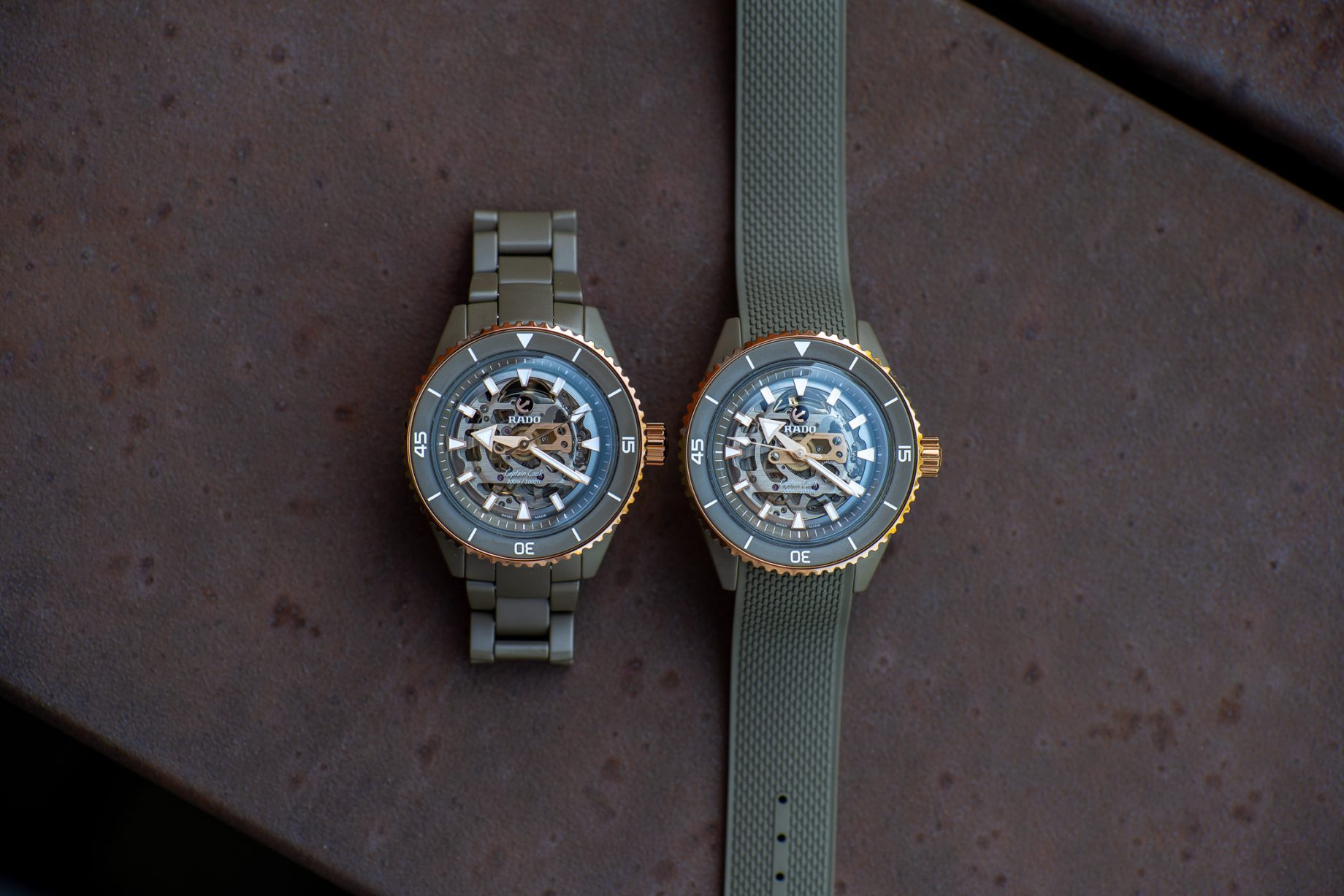 Rado Captain Cook High-Tech Ceramic Skeleton Olive-Green