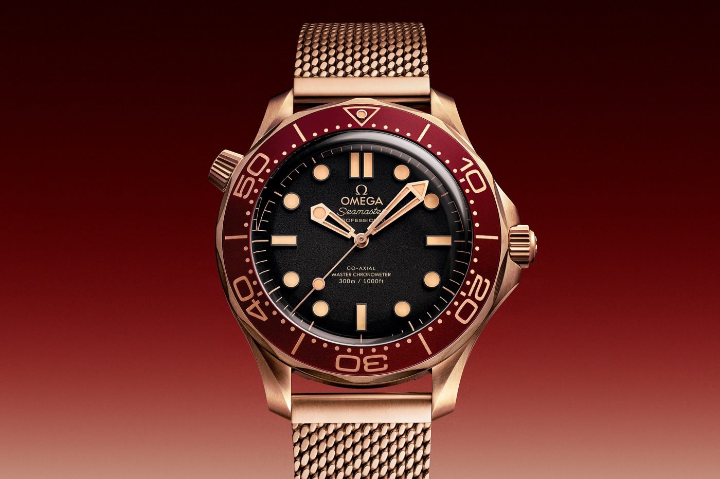 Omega Seamaster 300M Bronze Gold, z odrobiną szlachetnego burgunda