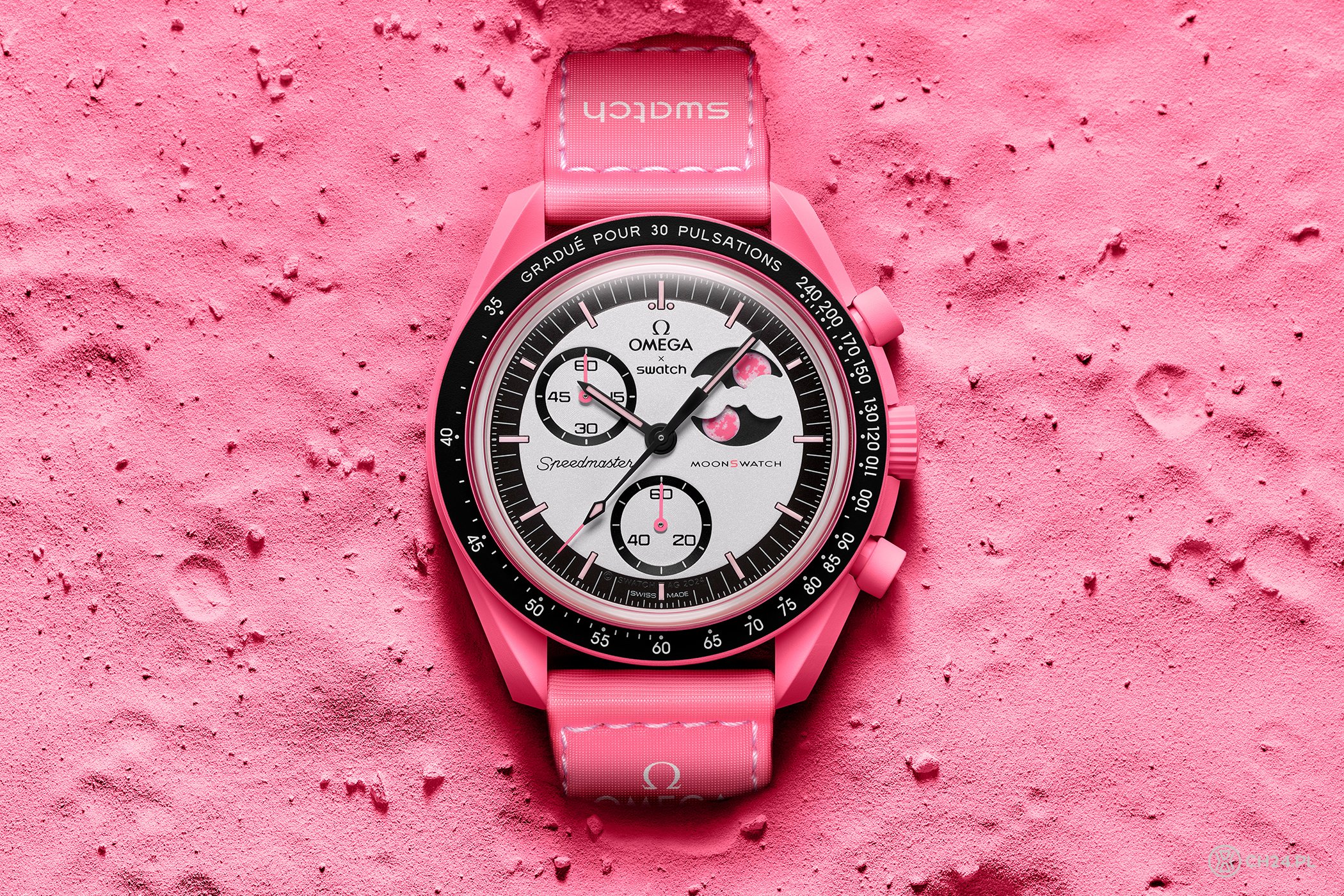 売上実績NO.1 Omega Moonphase Pink The To Mission MoonSwatch Swatch x 時計