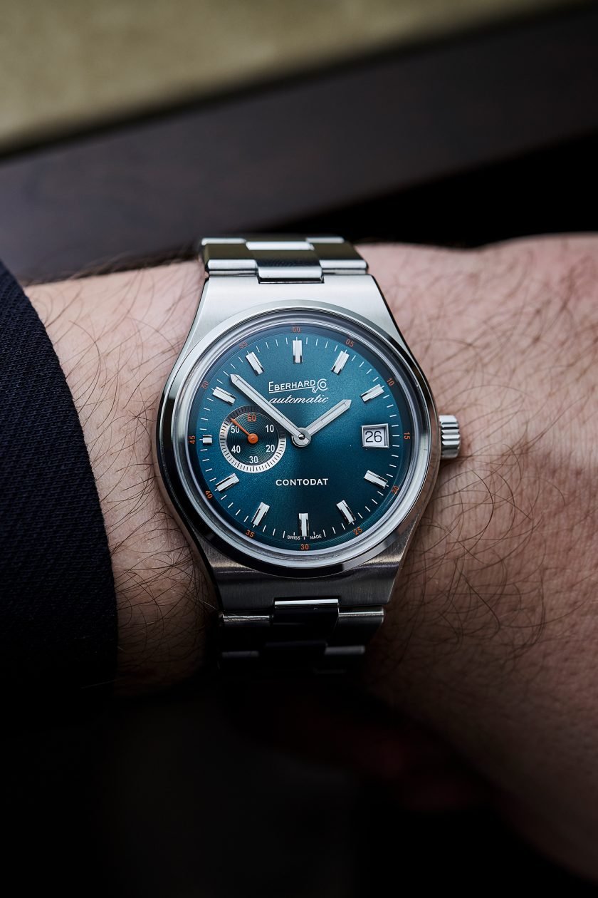 Eberhard Contodat Automatic na nadgarstku