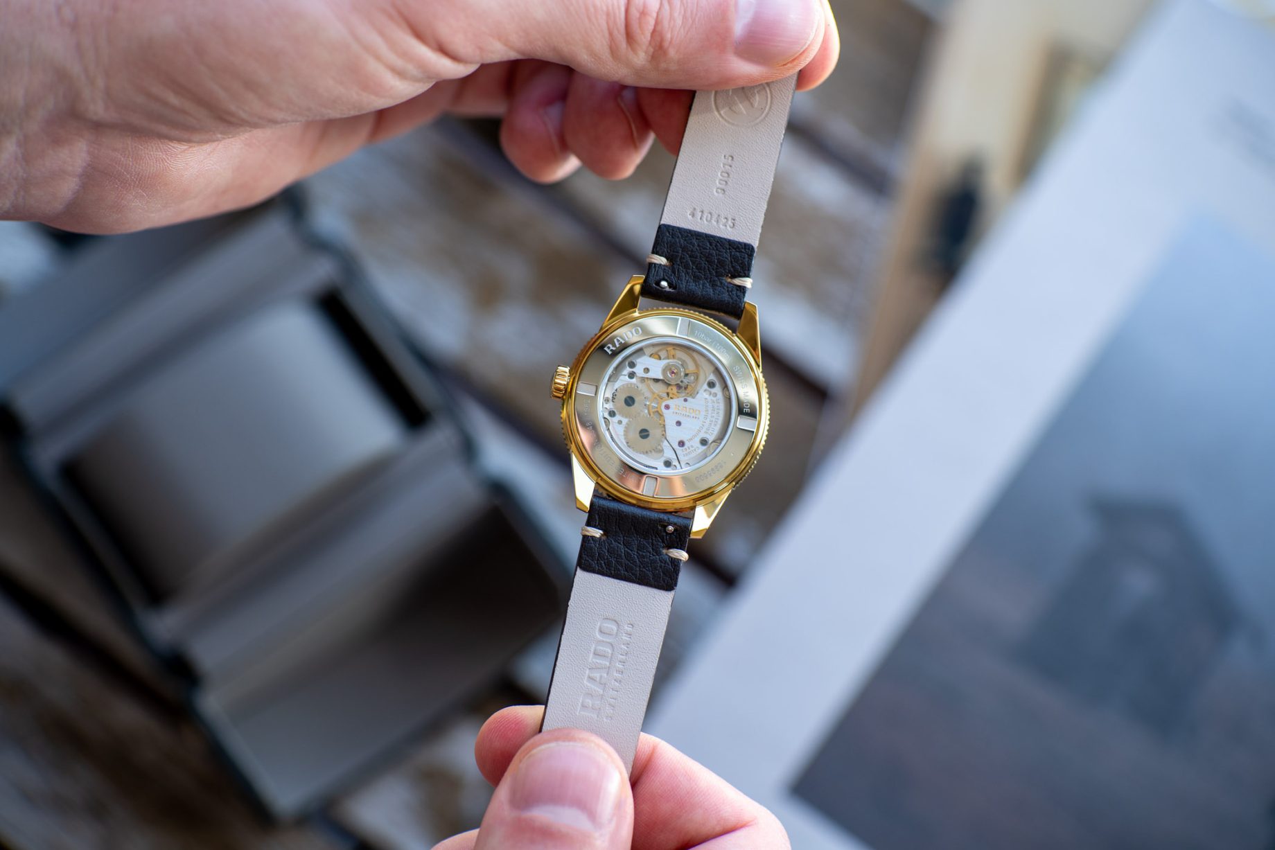 Rado Captain Cook Over-Pole widok na mechanizm
