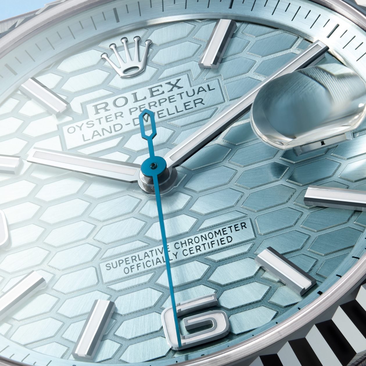 Rolex Land-Dweller - tarcza z wzorem plastra miodu