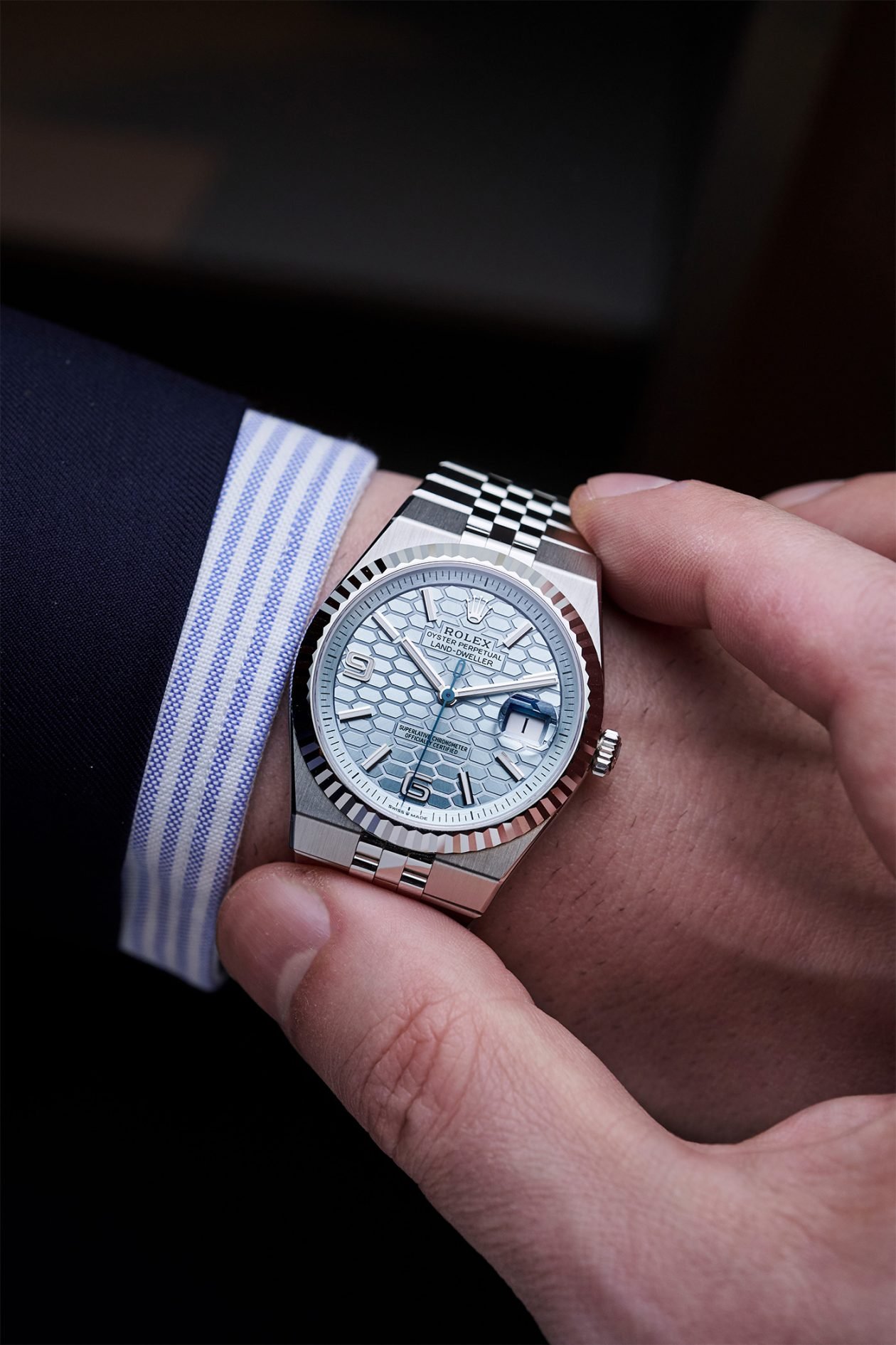 Rolex Land-Dweller na nadgarstku