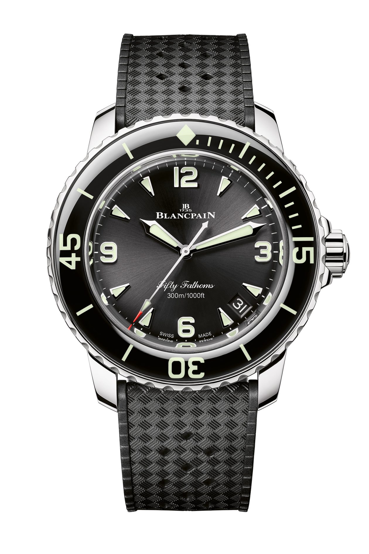 Fifty Fathoms Automatique 42 mm na gumowym pasku