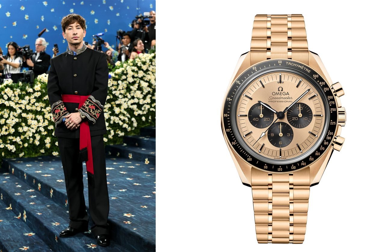 Barry Keoghan i 42 mm Speedmaster Moonwatch ze złota Moonshine / foto: Getty Images