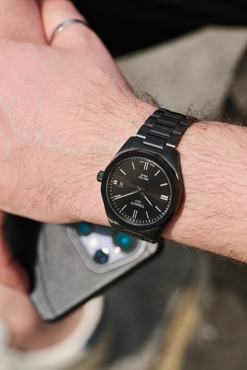 Tissot PRC 100 Solar w czarnym PVD