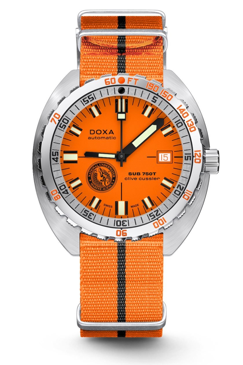 Doxa SUB 750T Clive Cussler na tekstylnym pasku