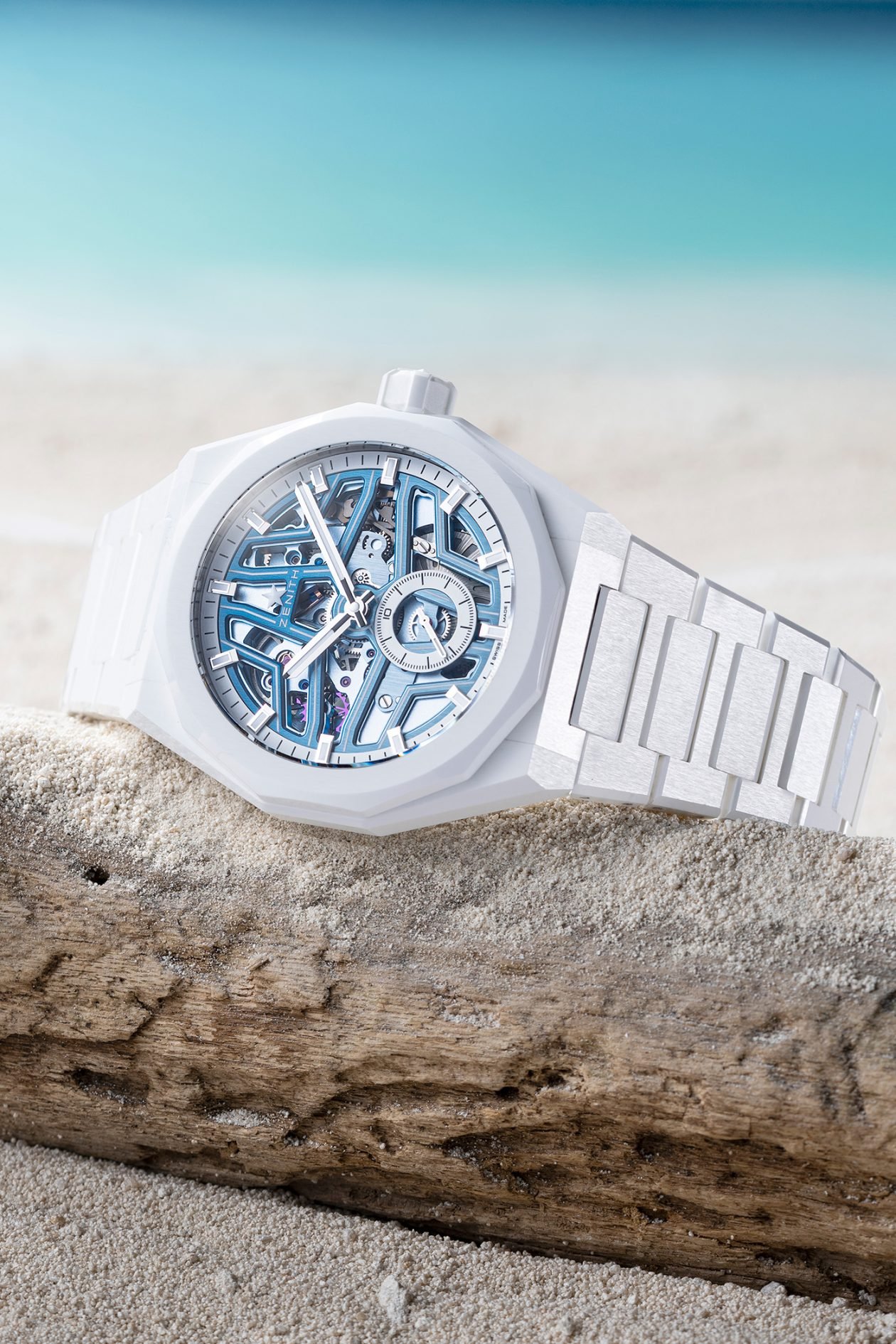 Zenith x Time & Tide Defy Skyline Skeleton White Surfer Ceramic