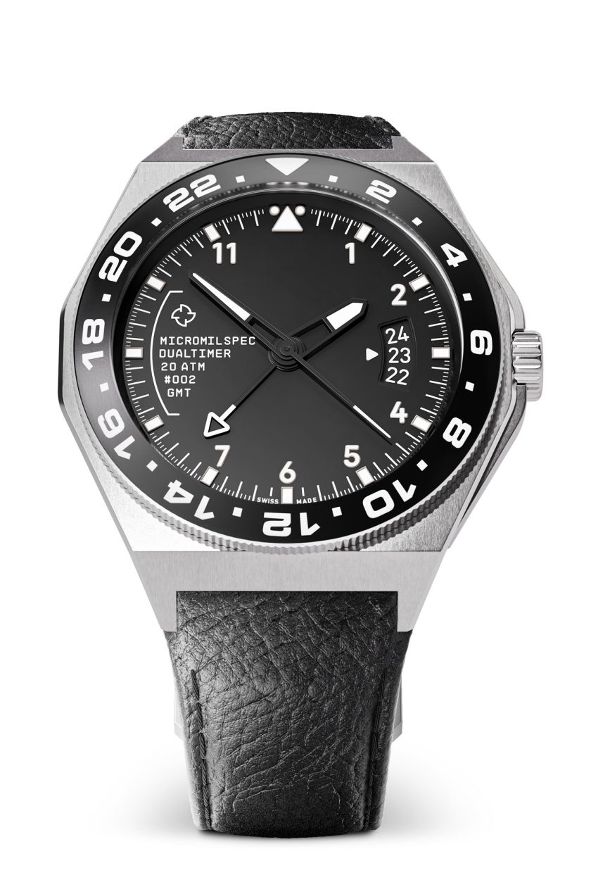 Micromilspec Dualtimer na skórzanym pasku