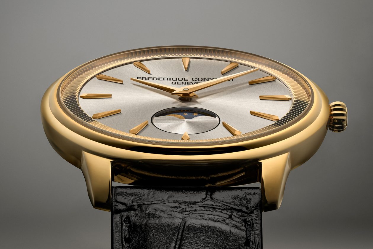 Frederique Constant Classics Moneta Moonphase w złotym PVD