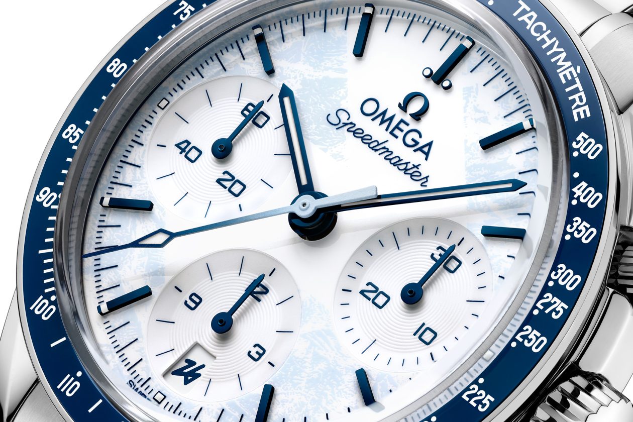 Omega Speedmaster 38mm Milano Cortina 2026 - tarcza