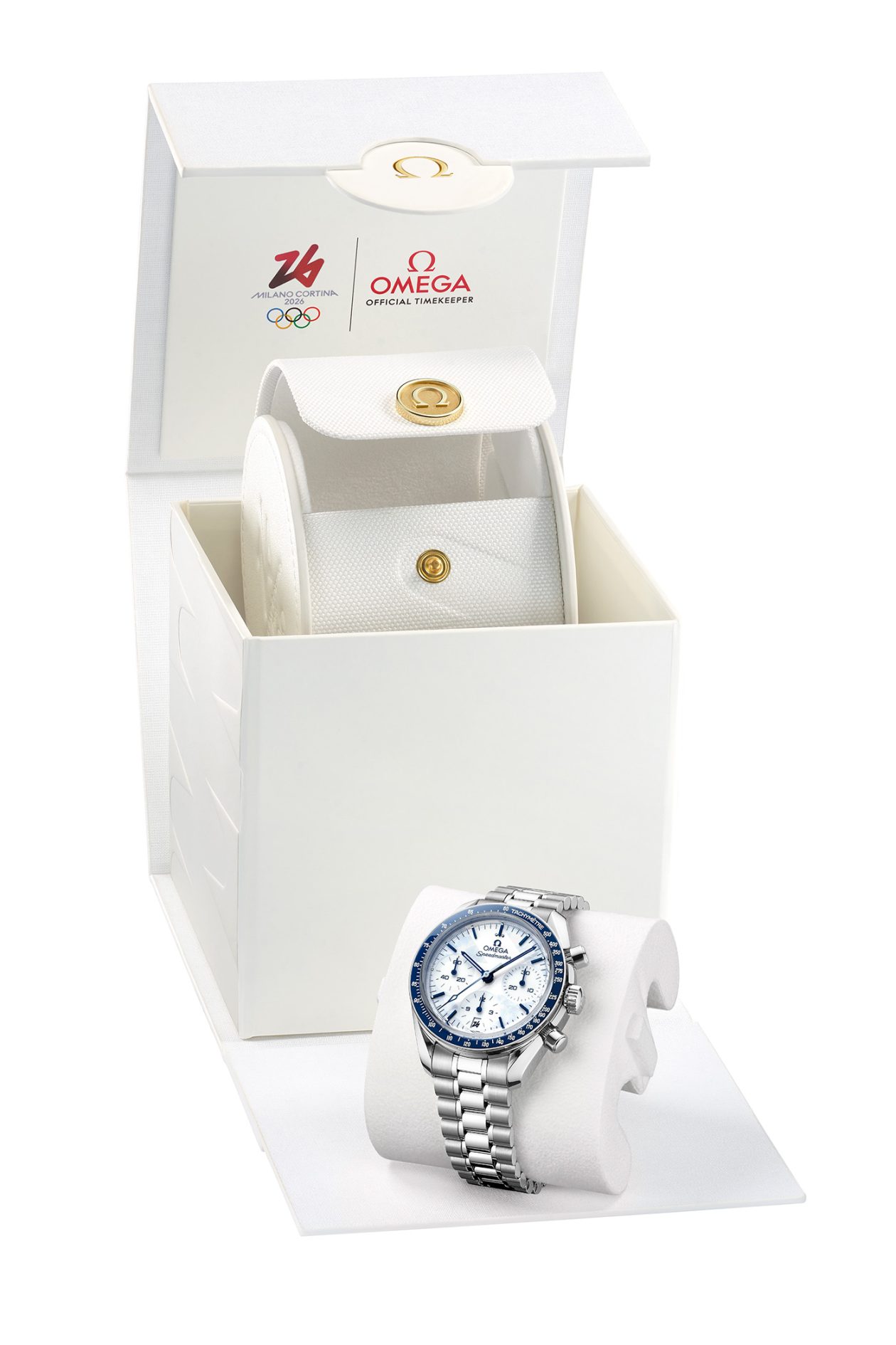 Omega Speedmaster 38mm Milano Cortina 2026 - zestaw