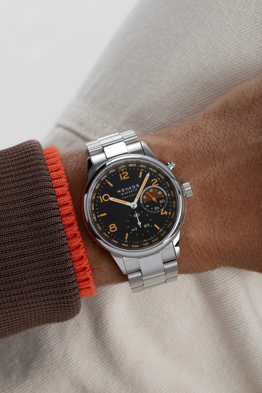 Nomos Glashütte Club Sport Neomatik Worldtimer „Night Navigation” Grid