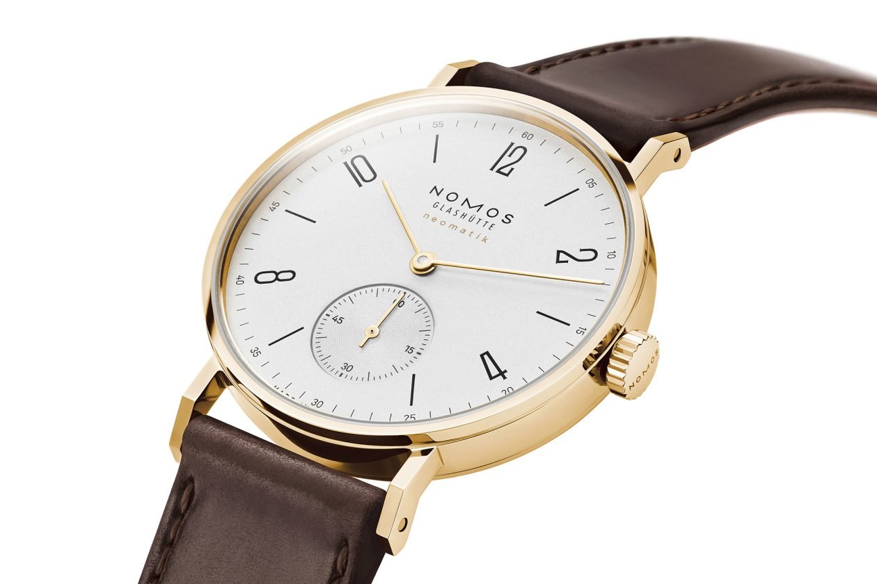 Nomos Glashütte Tangente gold neomatik
