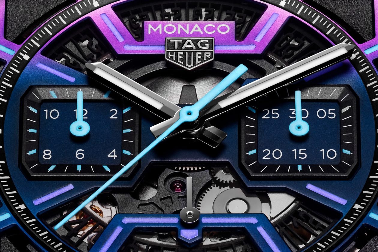 TAG Heuer Monaco Chronograph Skeleton - tarcza
