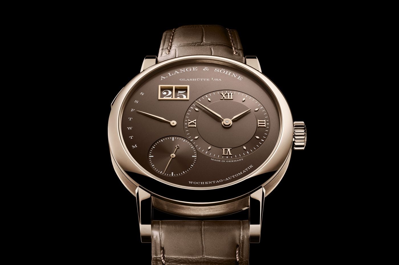 A. Lange & Söhne Lange 1 Daymatic w ciepłym, miodowym złocie Honeygold