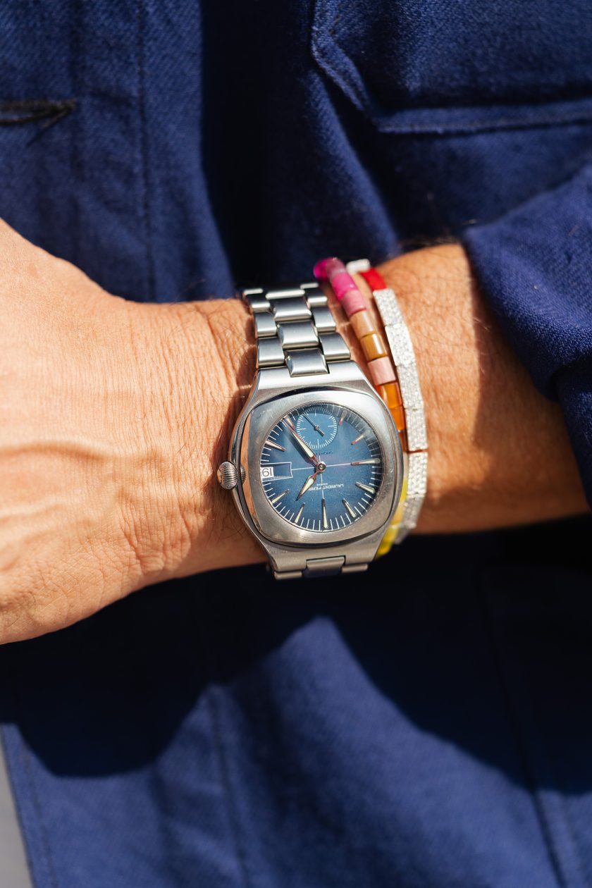 ewidentnie często noszony Laurent Ferrier Sport Auto, na nadgarstku Kristana Haagena