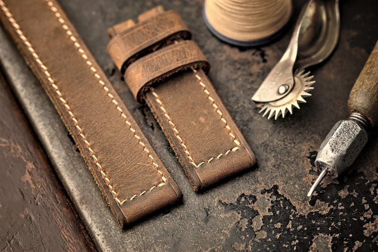 ręcznie szyty pasek J.F. Szymaniak