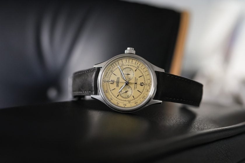 Monochrome Montre de Souscription 5 Angelus Chronographe Tachymètre