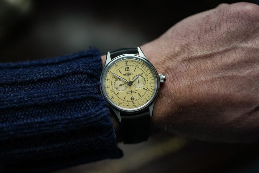 Monochrome Montre de Souscription 5 Angelus Chronographe Tachymètre