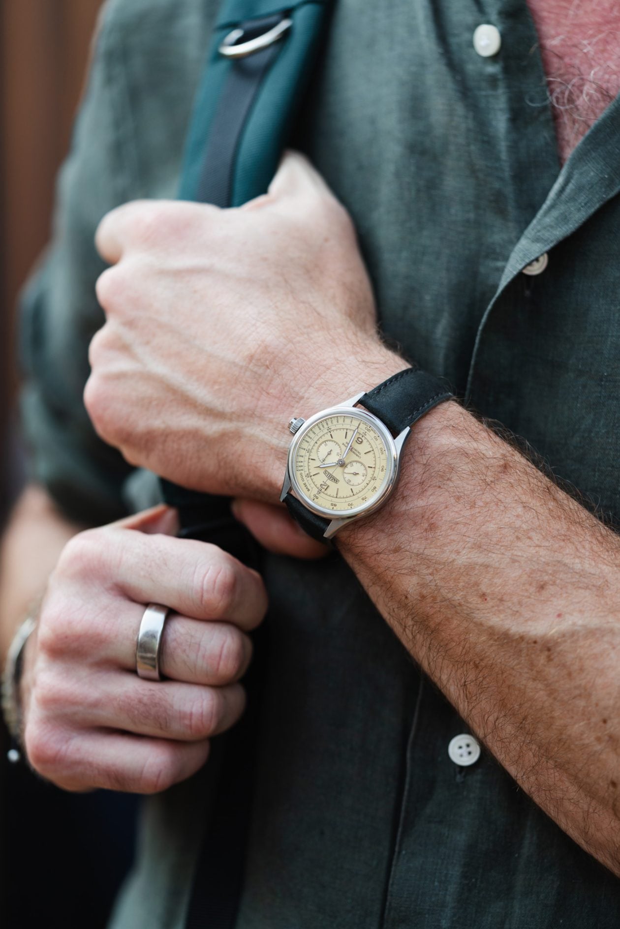 Monochrome Montre de Souscription 5 Angelus Chronographe Tachymètre
