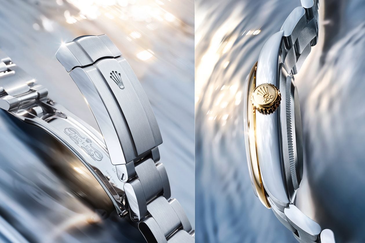 zapięcie Oysterclasp i sygnowana koronka