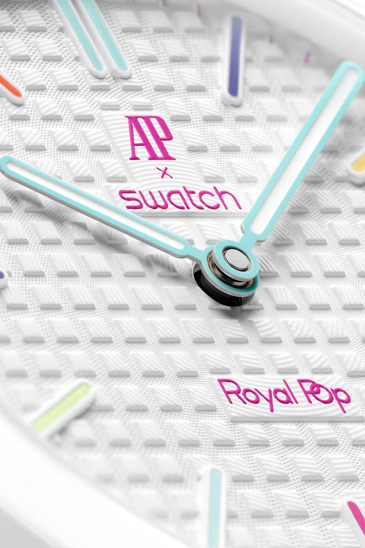 Audemars Piguet x Swatch Royal Pop - tarcza ze wzorem Petite Tapisserie