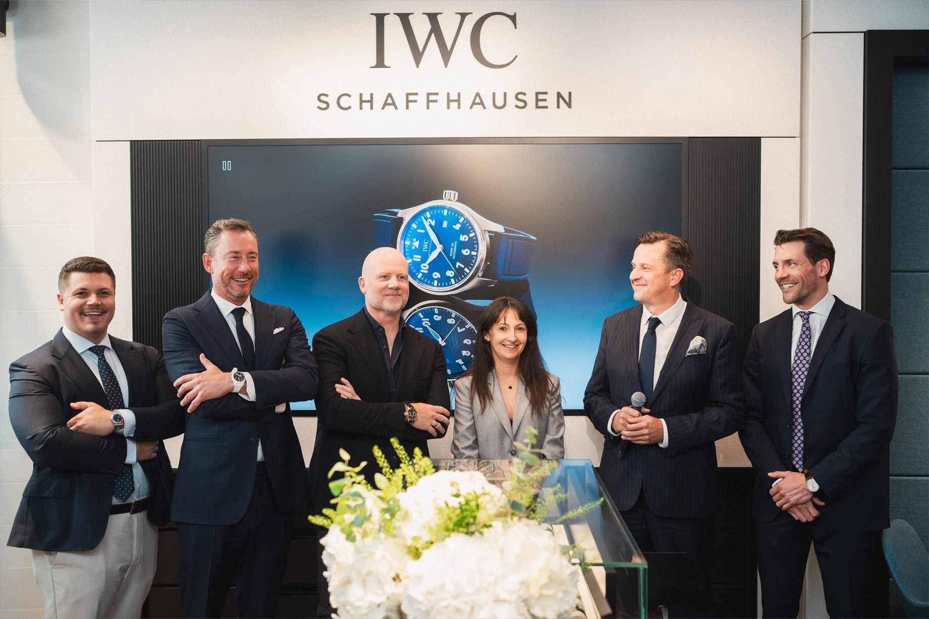 Od lewej: Hans Frommwald (IWC), Alexander Schwenck (IWC), Grant Wilson (IWC), Joanna Andrzejewska (W.Kruk), Łukasz Bernacki (W.Kruk) oraz David Heuchemer (IWC)