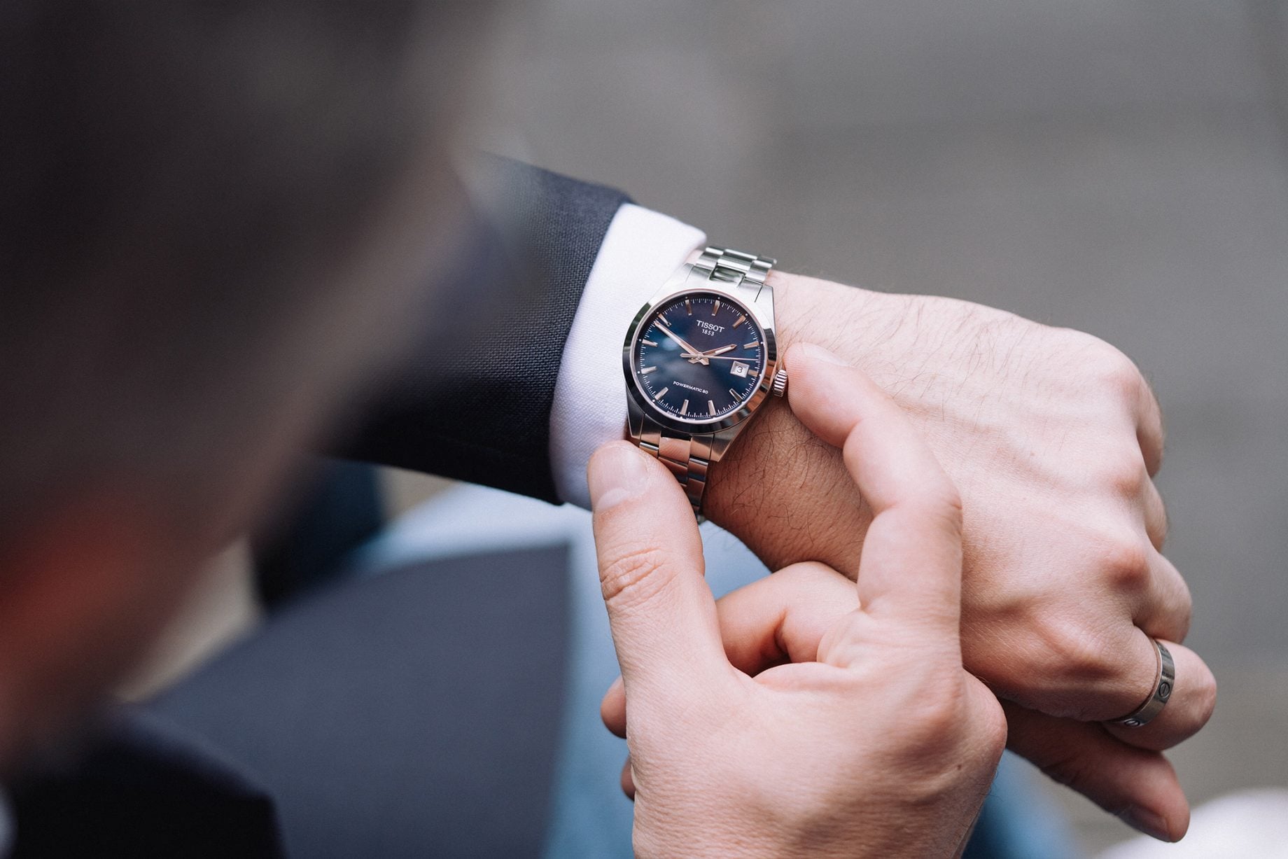 Tissot Gentleman 38 mm na nadgarstku
