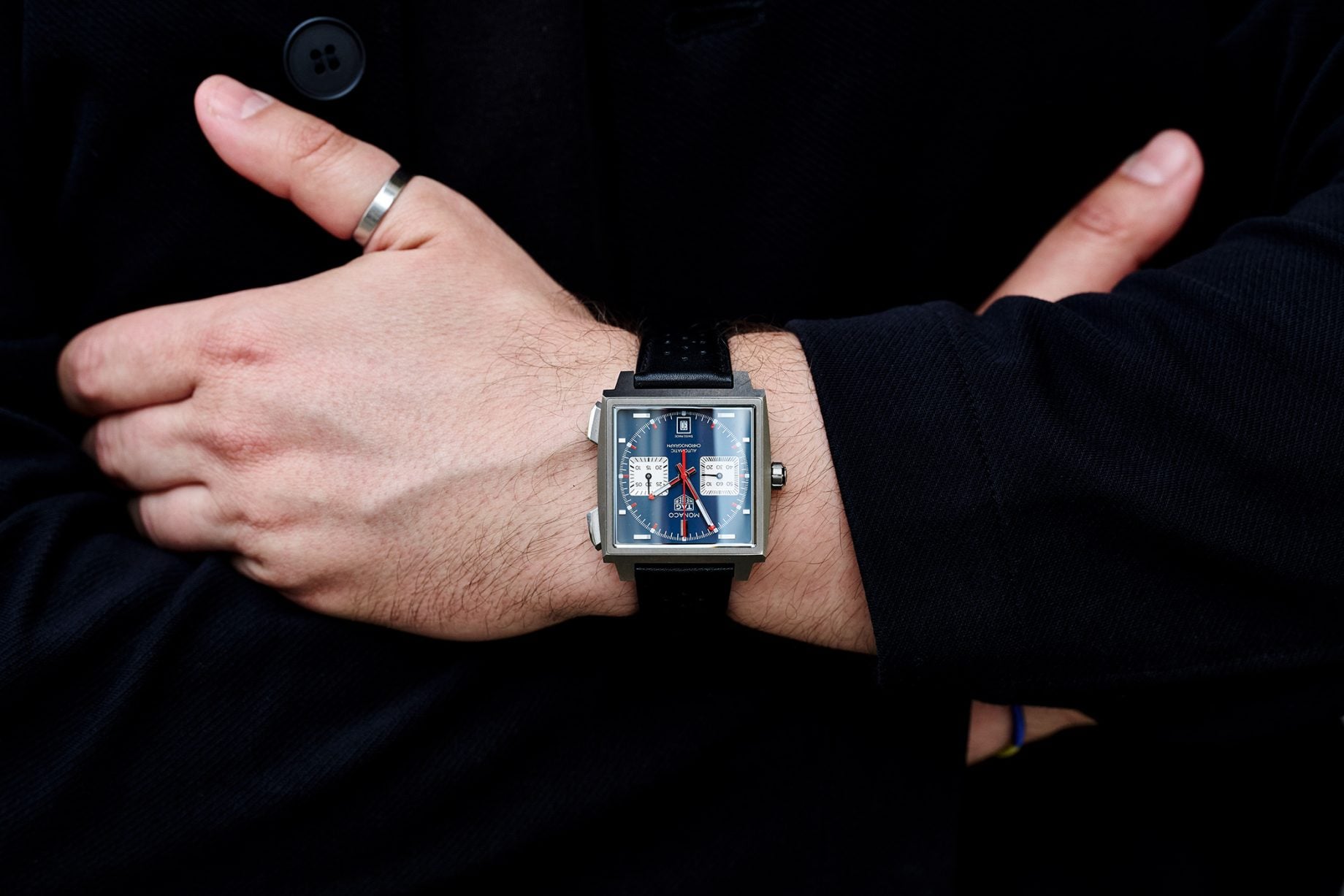 Monaco Chronograph 39 na nadgarstku